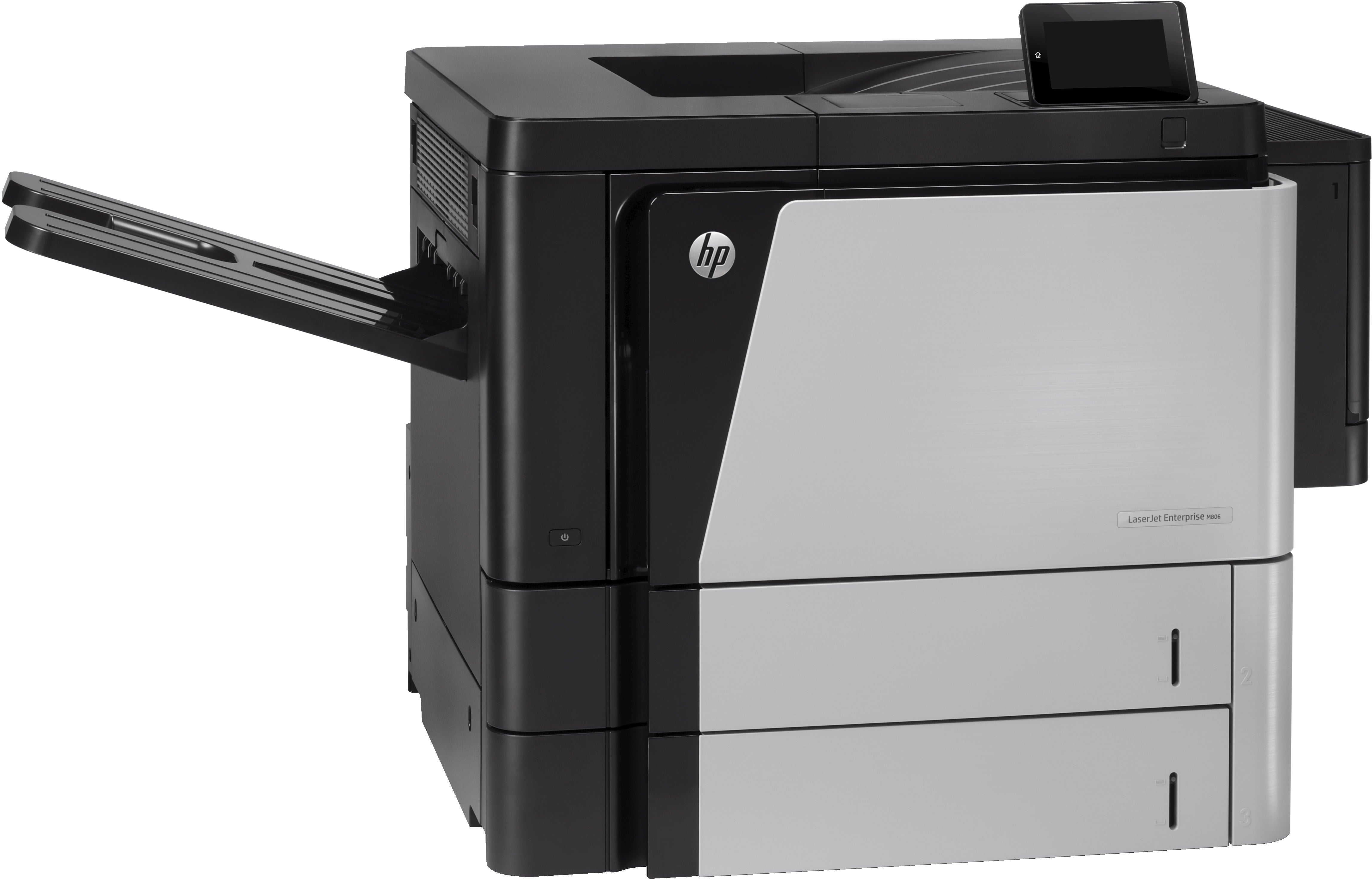 Imprimante HP LaserJet Enterprise M806dn, Noir et blanc, Imprimante professionnelle, Impression, Impression via le port USB avant ; Impression recto verso