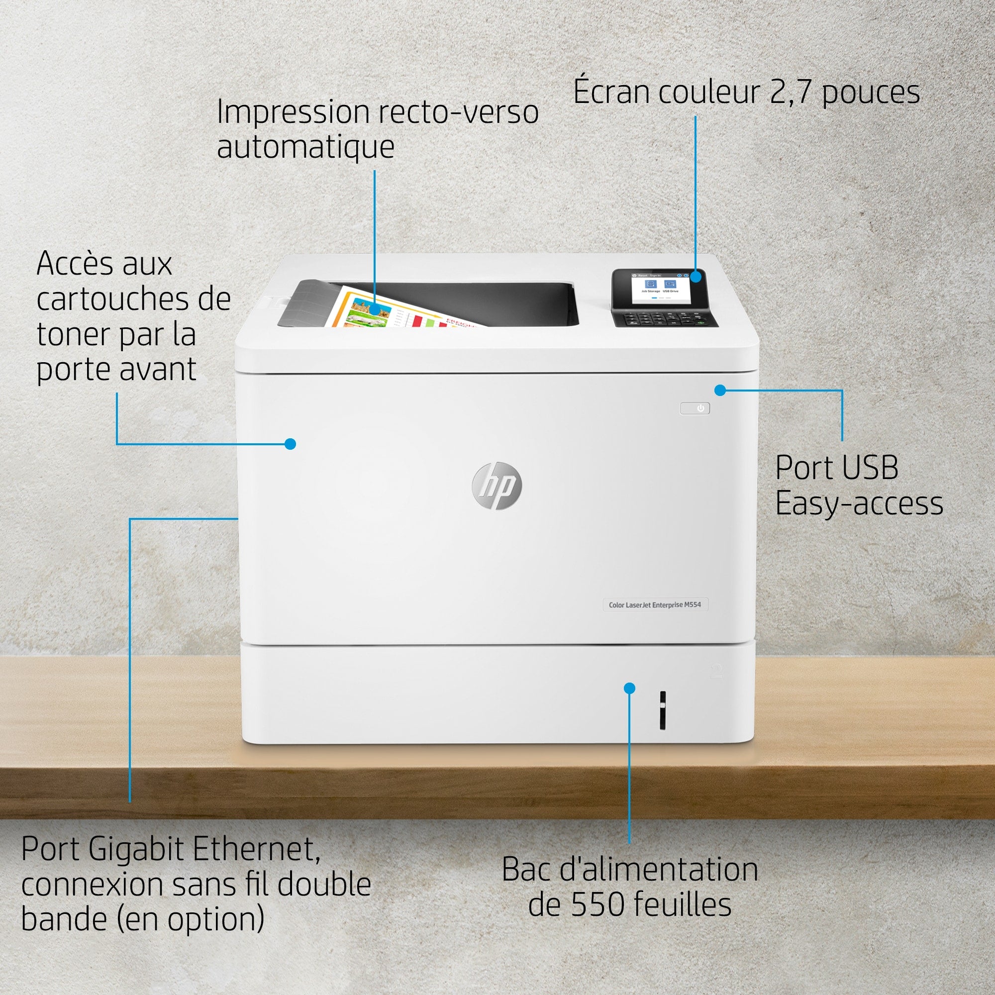 Imprimante HP Color LaserJet Enterprise M554dn