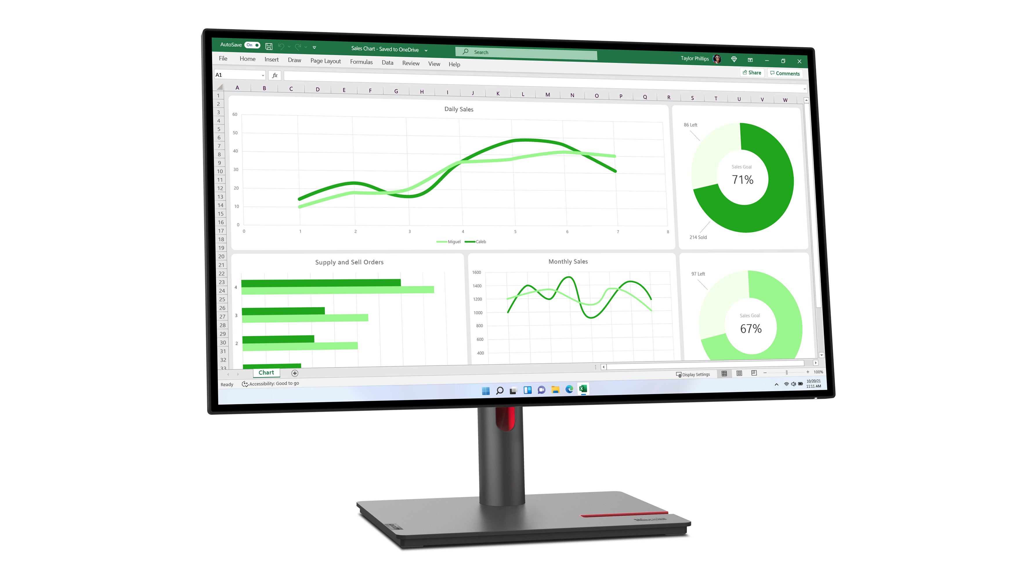 Lenovo ThinkVision P27Q-30 Affichage LED 68,6 cm (27 ") 2560 x 1440 pixels quad hd noir