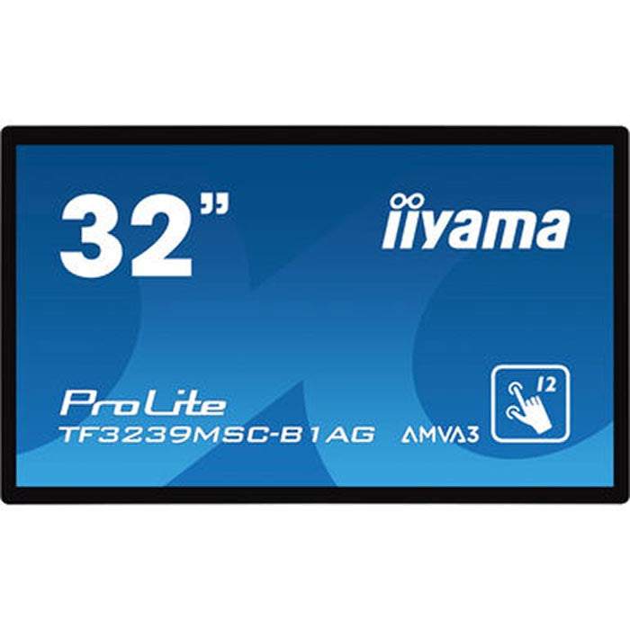 iiyama ProLite TF3239MSC-B1AG computer monitor 80 cm (31.5") 1920 x 1080 pixels Full HD LED Touchscreen Multi-user Black