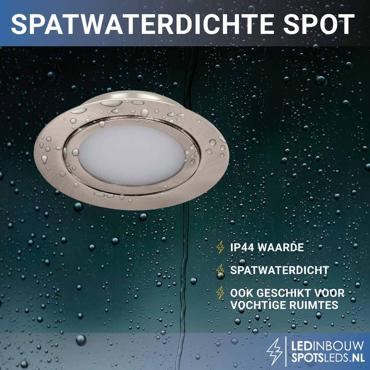 LEDSpots encastrablesLED Spot encastrable extrêmement bas dimmable 5 watts 260 lumen nickel 2700K SMDL-5-218