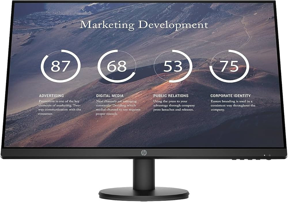 HP P27V G4 MONITEUR D'ORDIOR 68,6 cm (27 ") 1920 x 1080 pixels Full HD LCD Black