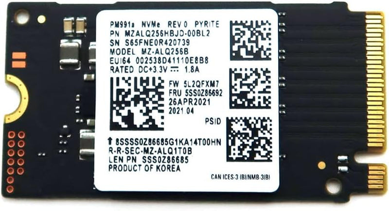 SAMSUNG SSD PM991A 256 Go M.2 2242 MZALQ256HBJD-00BL2