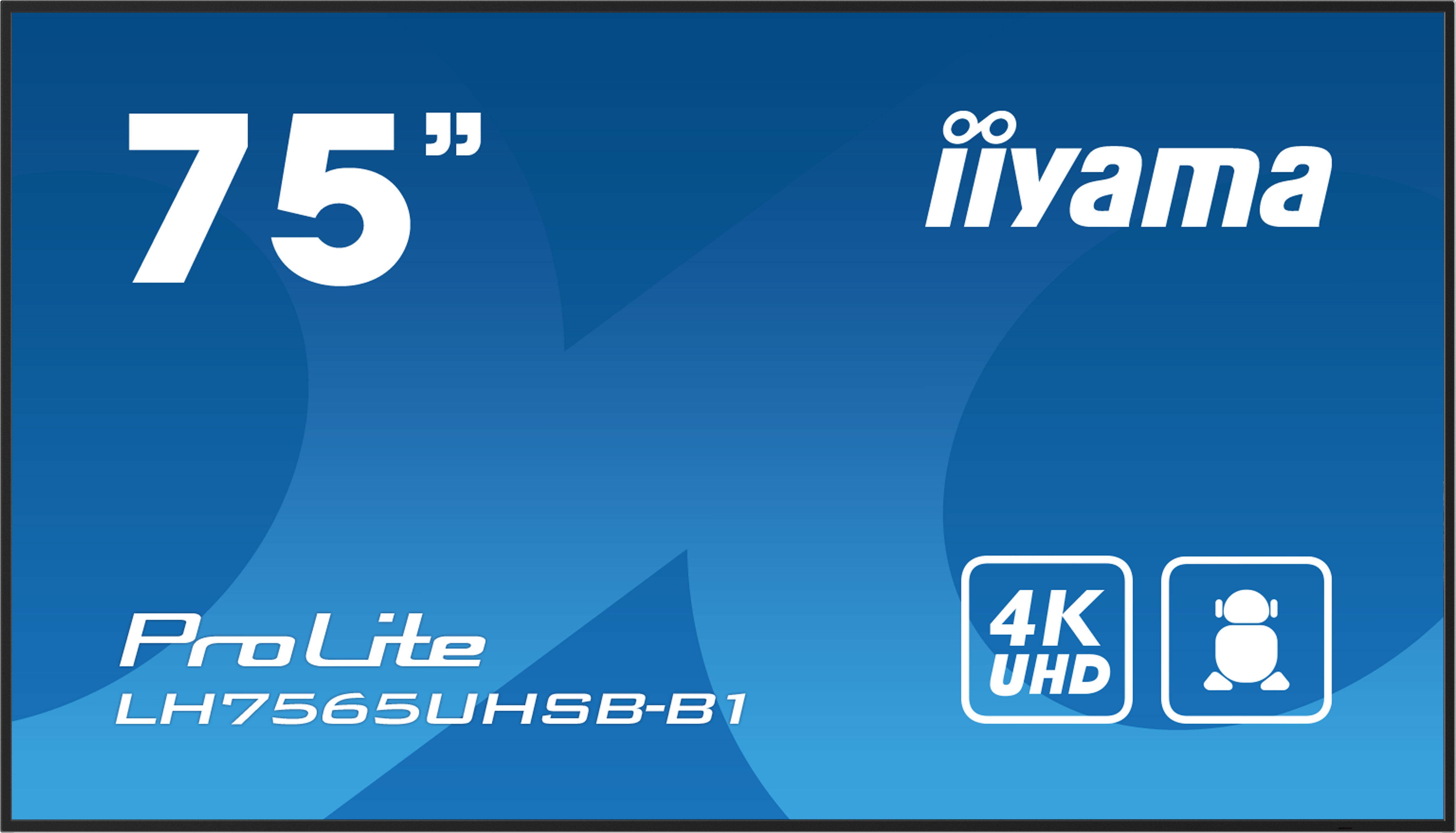 Affichage numérique UHD 4K IIYAMA 75" 24h/24 et 7j/7 Système d'exploitation Android LH7575UHS-B1AG 