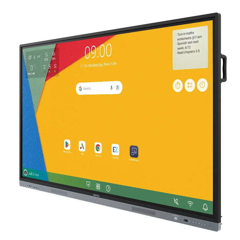 BenQ RM7504 tableau blanc interactif 190,5 cm (75") 3840 x 2160 pixels Écran tactile Noir