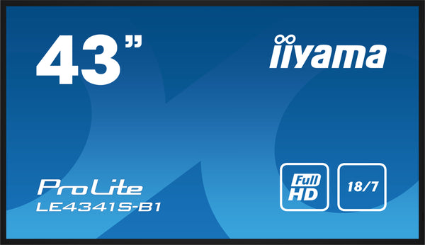 iiyama LE4341S-B1 display journal Écran plat de signalisation numérique 108 cm (42.5") LCD 350 cd/m² Full HD Noir 18/7