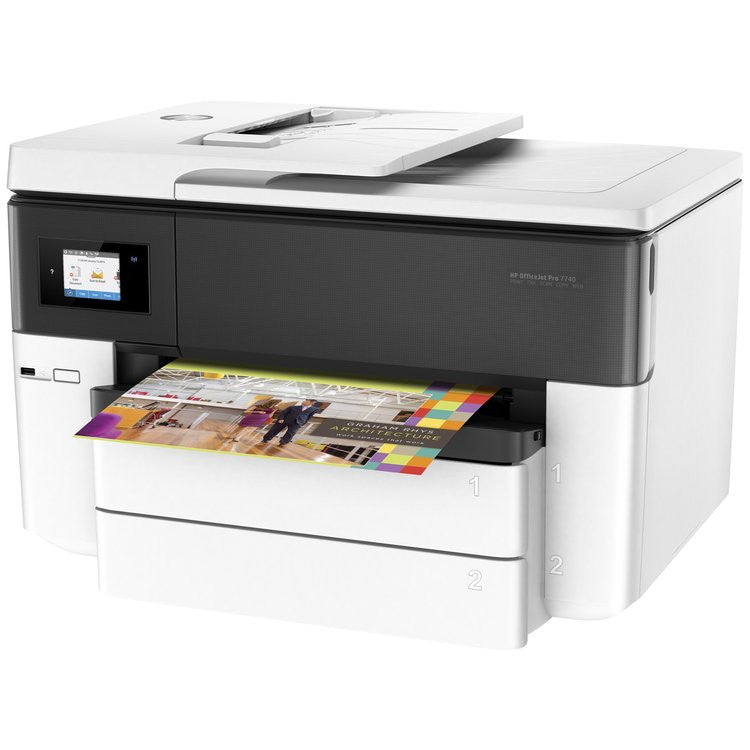 HP OfficeJet Pro 7740 breedformaat All-in-One printer, Kleur, Printer voor Kleine kantoren, Printen, kopiëren, scannen, faxen, Invoer voor 35 vel; Scan naar e-mail