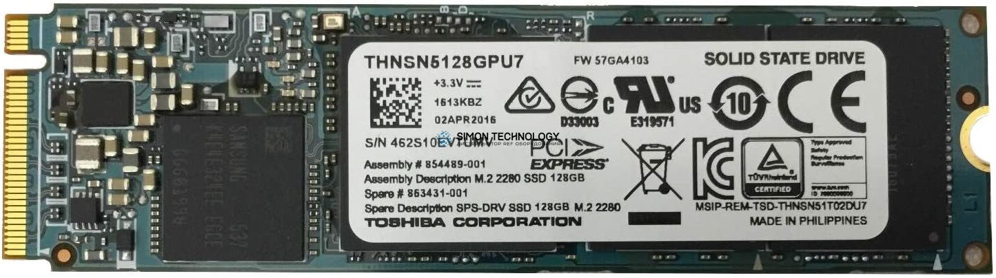 Disque SSD HPE SPS-DRV 128 Go M.2 2280 863431-001 