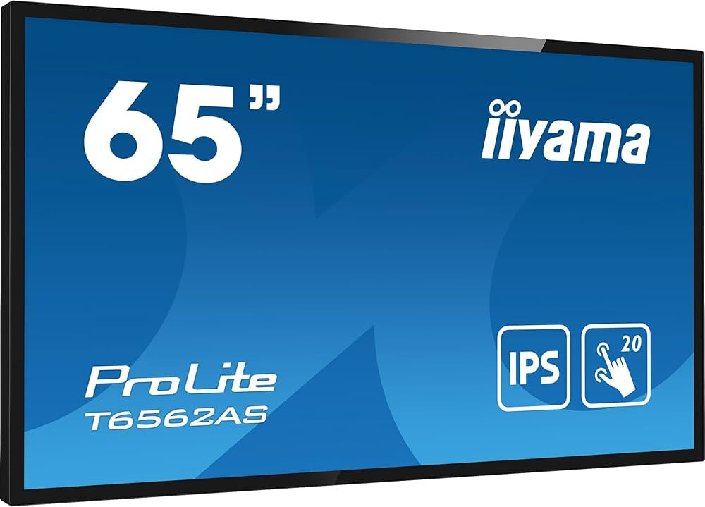 IIYAMA T6562AS-B1 Image Journal Interactive Plat Screen 163,8 cm (64,5 ") IPS 500 CD / M² 4K Ultra HD Black Tactile Type Processor Android 8.0 24/7