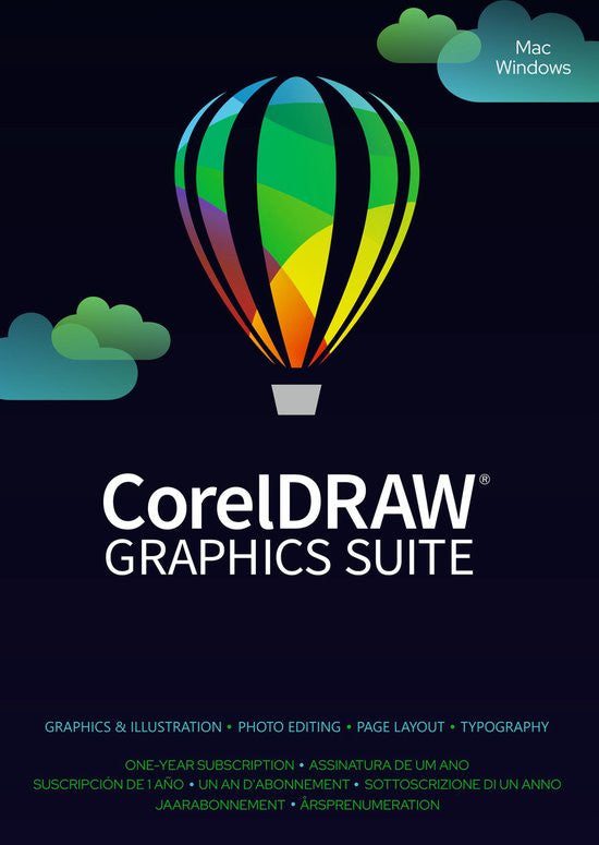 Corel CorelDRAW Graphics Suite Graphics Editor 1 licence(s) 1 an