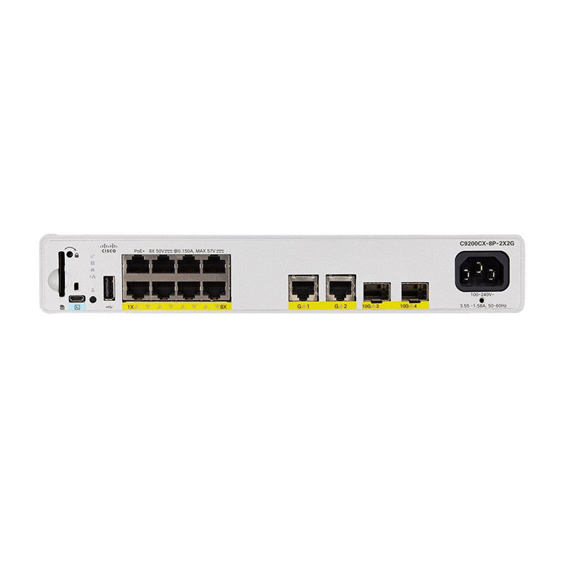 Commutateur réseau Cisco Catalyst C9200CX-8P-2X2G-E géré Gigabit Ethernet L2/L3 (10/100/1000) Power over Ethernet (PoE) Gris 