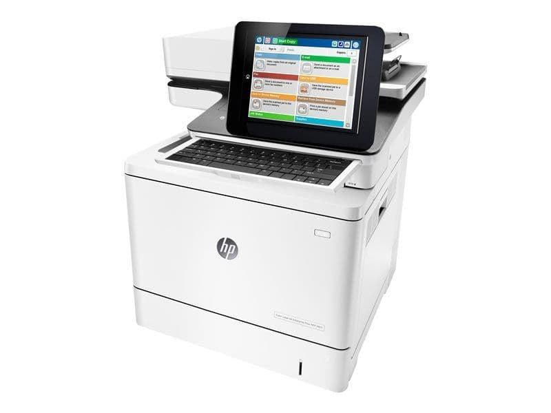 HP Color LaserJet Enterprise Flow MFP M577c, couleur, imprimante professionnelle, impression, copie, numérisation, télécopie, bac d'alimentation de 100 feuilles ; Impression via le port USB avant ; Numériser vers e-mail/pdf ; Impression recto verso