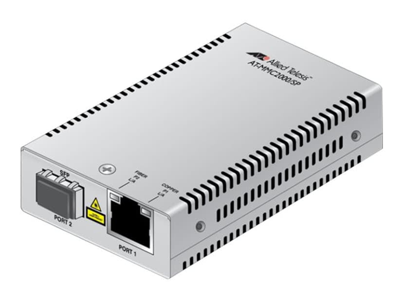 Allied Telesis AT-MMC2000/SP-960 convertisseur de média réseau 1000 Mbit/s 850 nm Multimode Argent