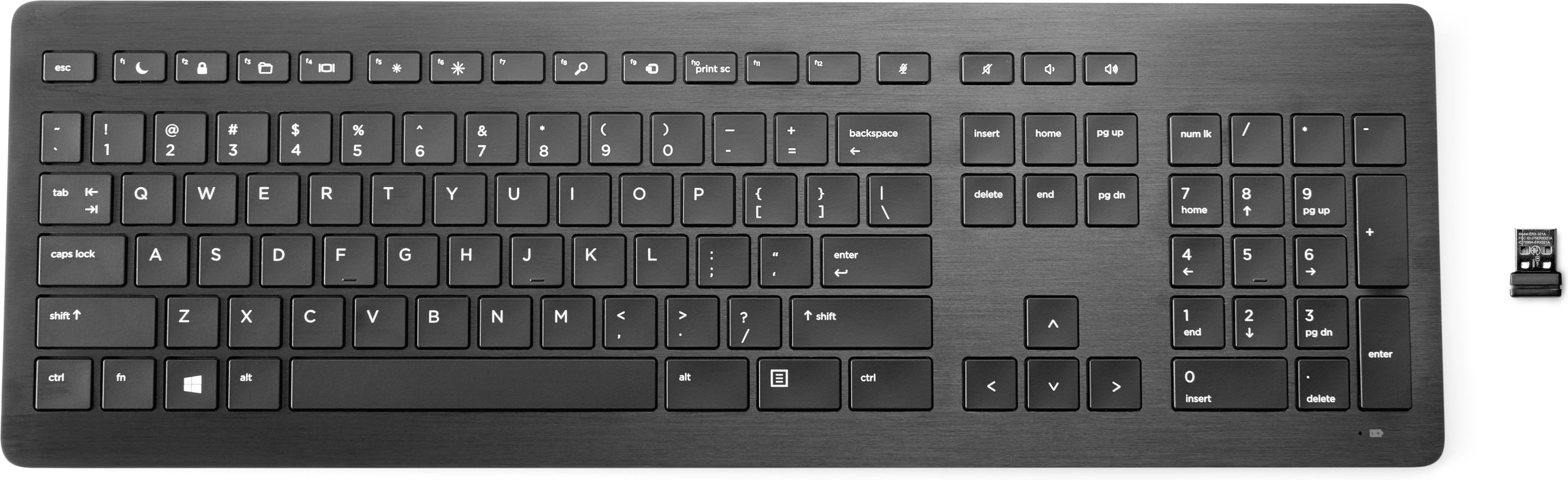 Clavier domestique sans fil HP RF noir espagnol 917665-071 