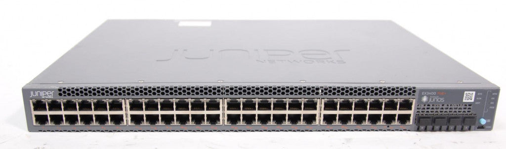 COMMUTATEUR 48 PORTS Juniper EX3400 Géré L2/L3 Gigabit Ethernet (10/100/1000) Power over Ethernet (PoE) 1U Noir 