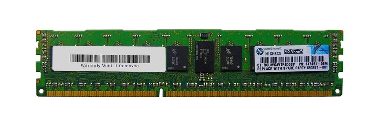 HPE SPS-DIMM 8 Go PC3-12800R ipl 1GX4 693871-001