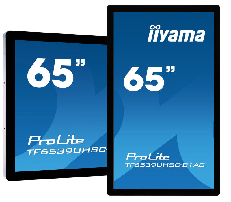 iiyama TF6539UHSC-B1AG Écran plat interactif 165,1 cm (65") LCD 500 cd/m² 4K Ultra HD Noir Tactile 