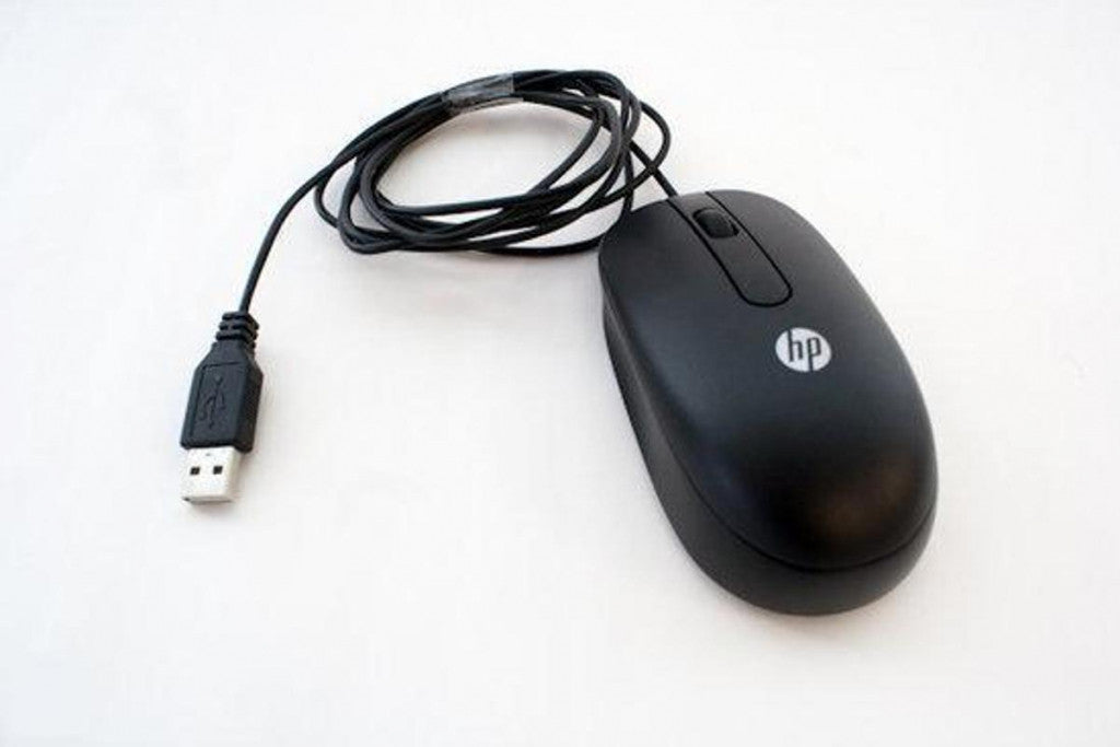 Souris optique USB noire HP avec molette de défilement 672654-001 